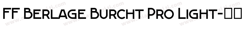 FF Berlage Burcht Pro Light字体转换